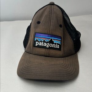 Patagonia Brown and Black Logo Cap snap back adjustable